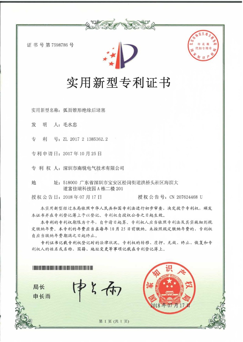 Enterprise patent certificate